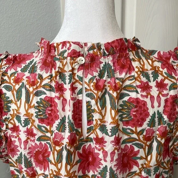 Caroline Constas Strawberry Print Floral Dress Size Medium - Picture 6 of 10